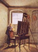 Georg Friedrich Kersting Caspar David Friedrich in his Studio oil painting artist